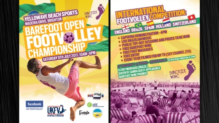 Footvolley Competition in Brighton flyer design