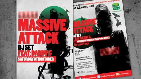 Flyer design for Massive Attack DJ