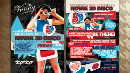 3D disco flyer design in Aberdeen